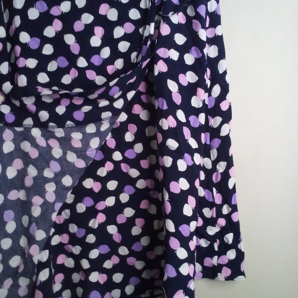 Talbots Skirt Women 16P 16 Petite Wrap Look Side Zip Pattern Blue Pink Purple - Picture 7 of 15